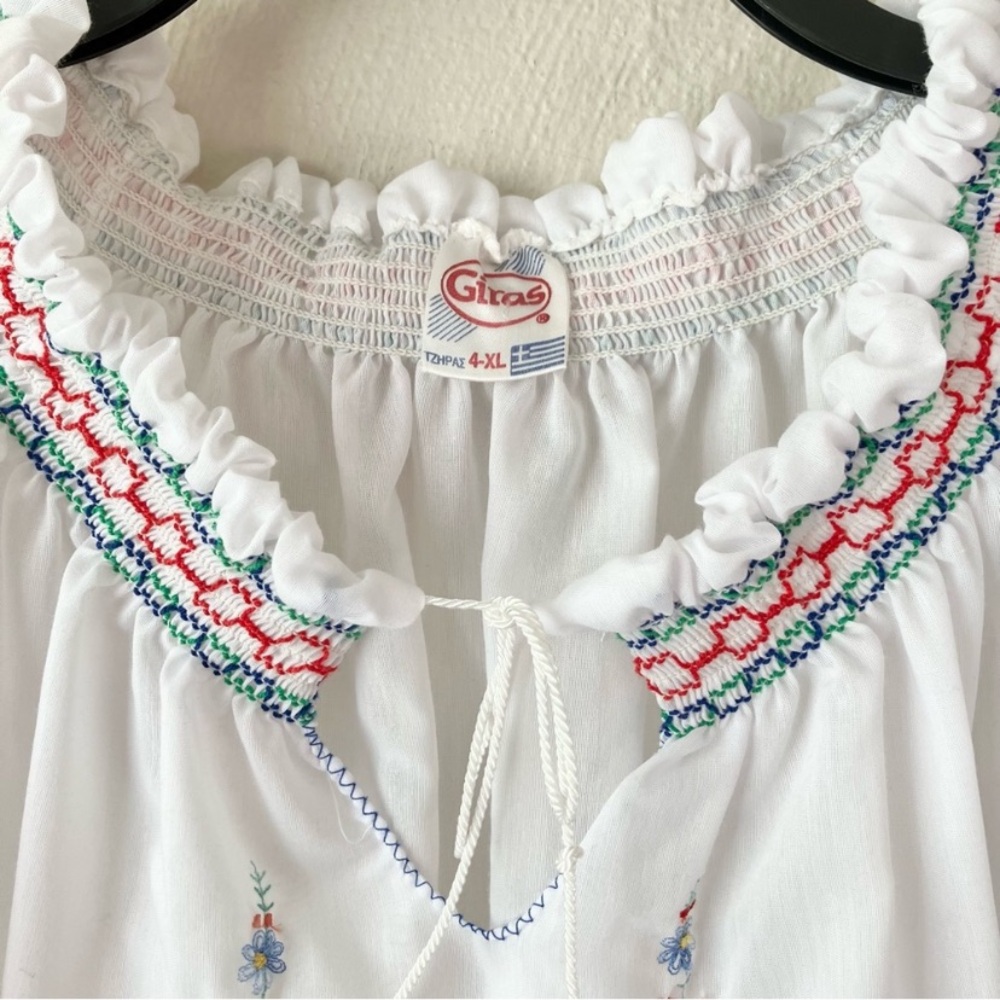 Vintage Giras Embroidered Boho Peasant Top Shirt - Picture 4 of 5